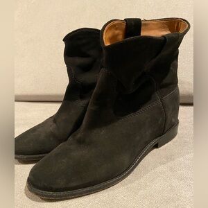 Isabel Marant Black Suede Ankle Booties